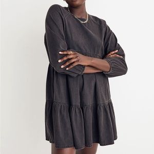 Madewell Denim Raglan-Sleeve Mini Dress in Lunar Wash